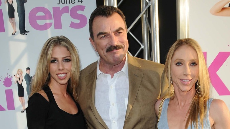 Hannah Selleck with Tom Selleck and Jillie Mack