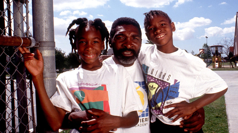 Richard Williams with Venus and Serena in 1991