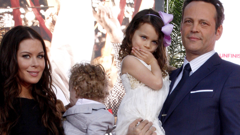 Vince Vaughn with his family