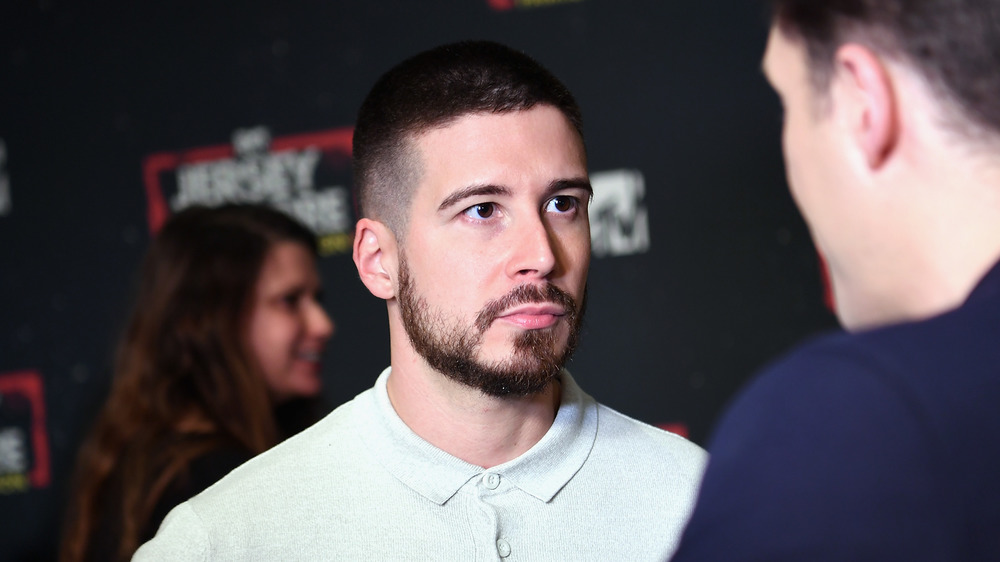 Vinny Guadagnino talking to reporter
