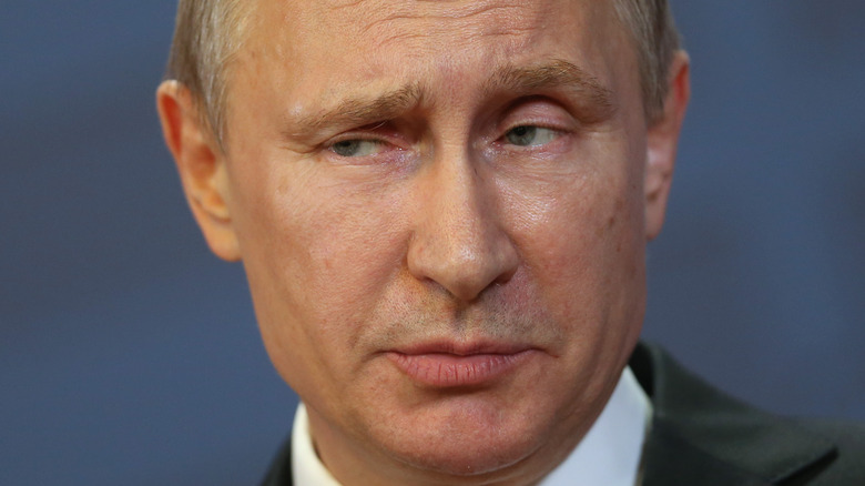 Vladimir Putin giving a side eye