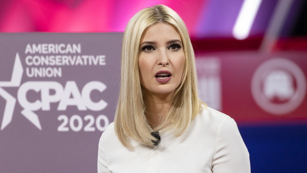 Ivanka Trump speaking at a convention