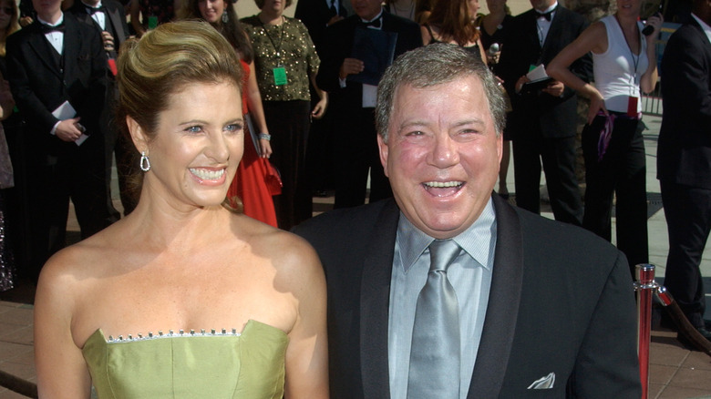 Elizabeth Martin and William Shatner smiling