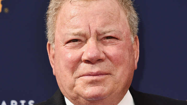 William Shatner looking up