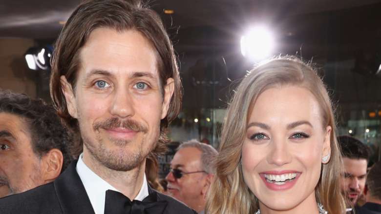 Yvonne Strahovski and Tim Loden, Golden Globe Awards red carpet