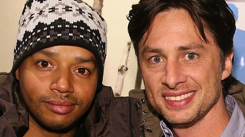 Donald Faison and Zach Braff smiling