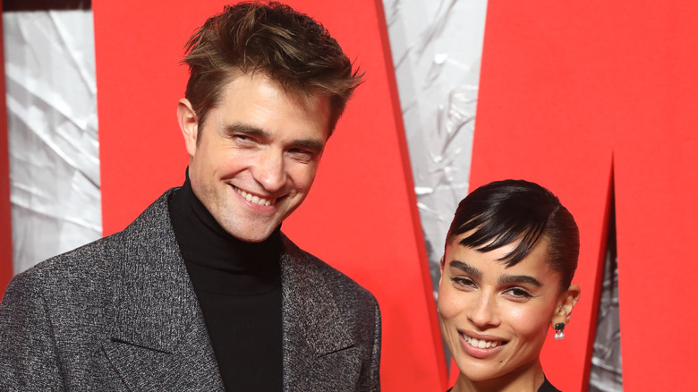 Robert Pattinson and Zoë Kravitz at premiere 