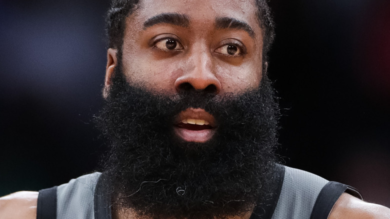 James Harden on the court