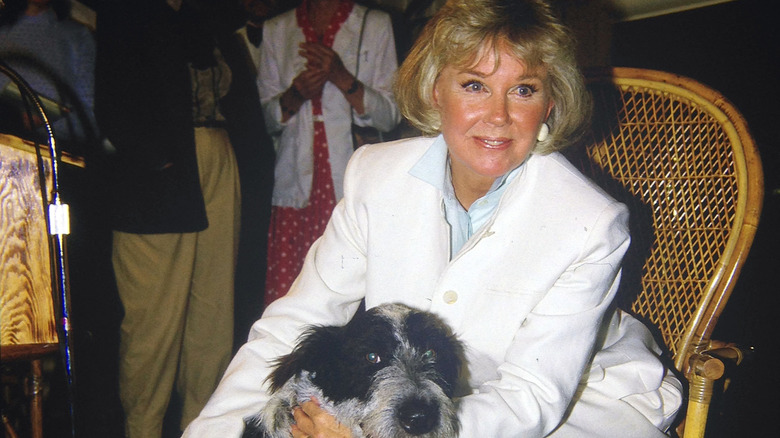 Doris Day at the dog-friendly hotel she owns