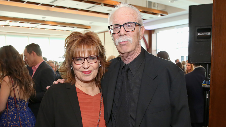 Joy Behar and Steve Janowitz smiling