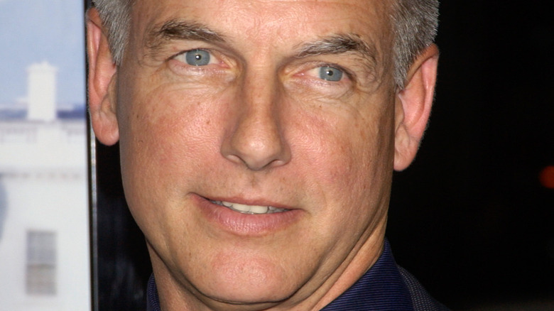 Mark Harmon poses in a suit and tie