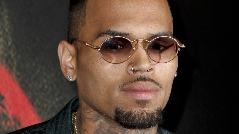 chris brown on the red carpet 