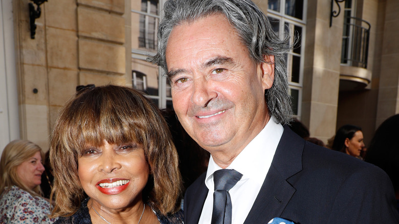 Tina Turner and Erwin Bach are pictured at a 2018 event