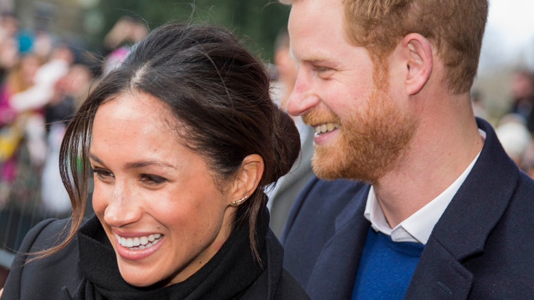 Meghan Markle and Prince Harry smiling