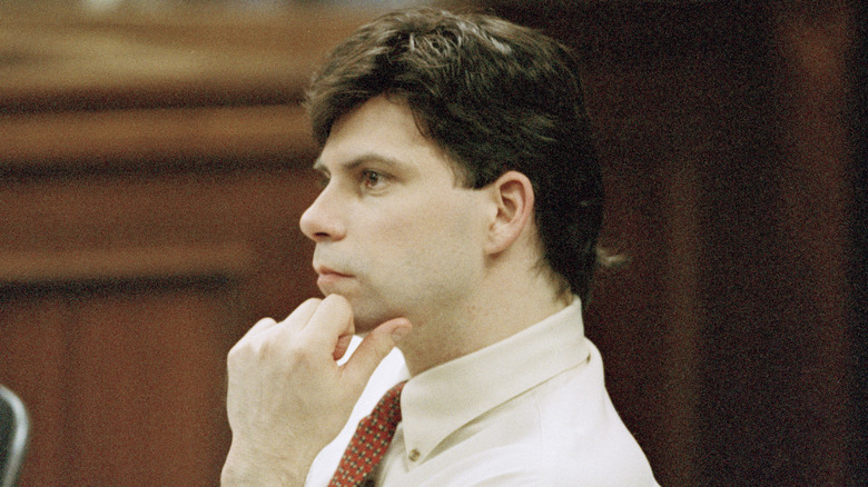 Lyle Menendez in the courtroom for his murder trial