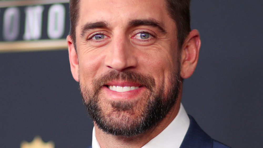 Aaron Rodgers smiling at the NFL Honors