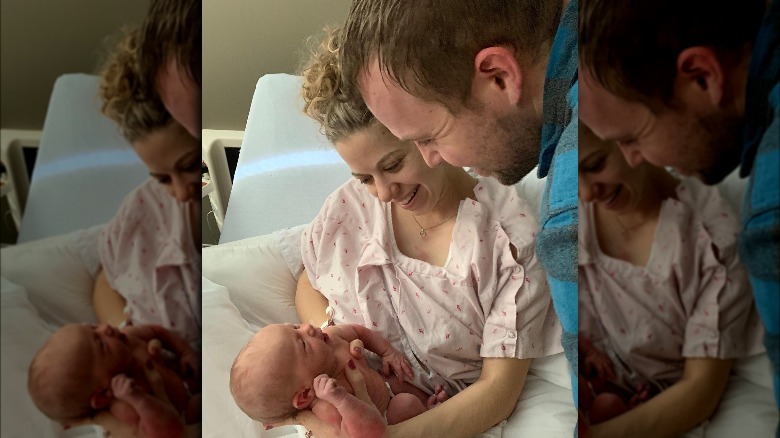 Abbie, John David, and their newborn