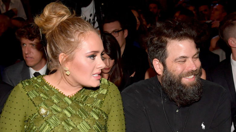 Adele and Simon Konecki at the Grammy Awards in 2017