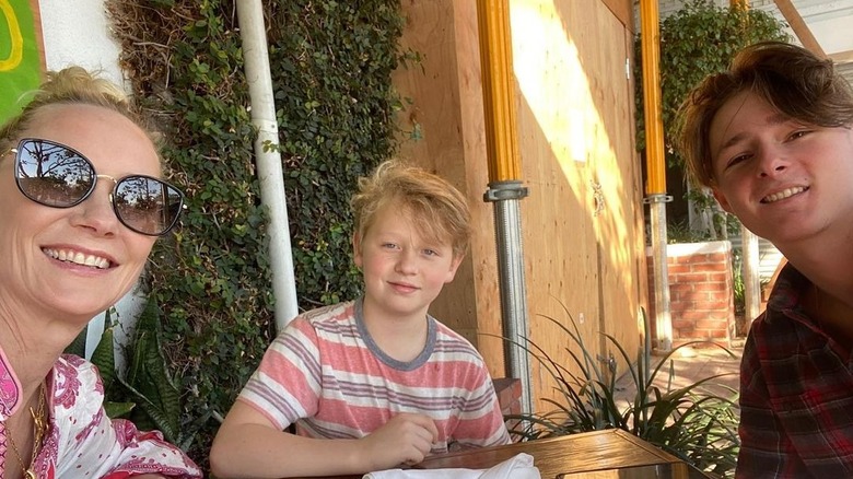 Anne Heche and sons smile