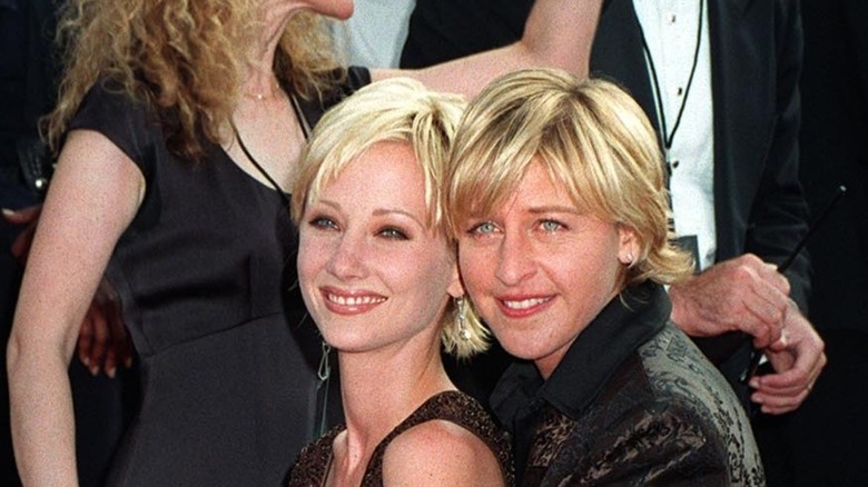 Anne Heche and Ellen DeGeneres at event