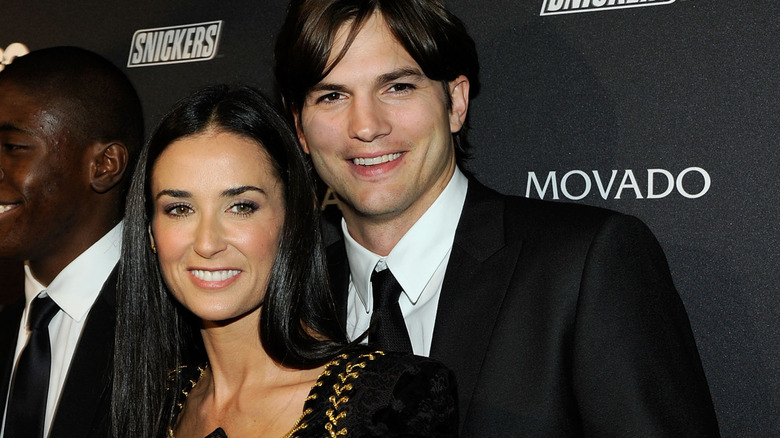 Ashton Kutcher with Demi Moore