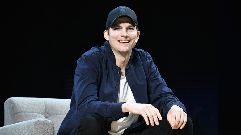 Ashton Kutcher smiling