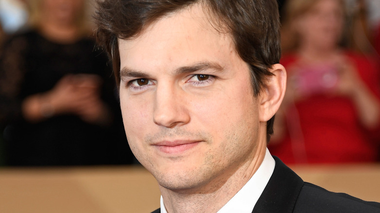 Ashton Kutcher smiling
