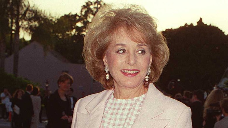 Barbara Walters walking