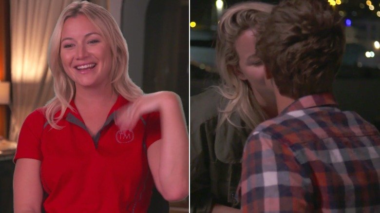 Hannah Ferrier kisses Conrad Empson on Below Deck