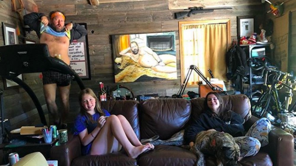 Bert Kreischer, Georgia Kreischer, Ila Kreischer at home