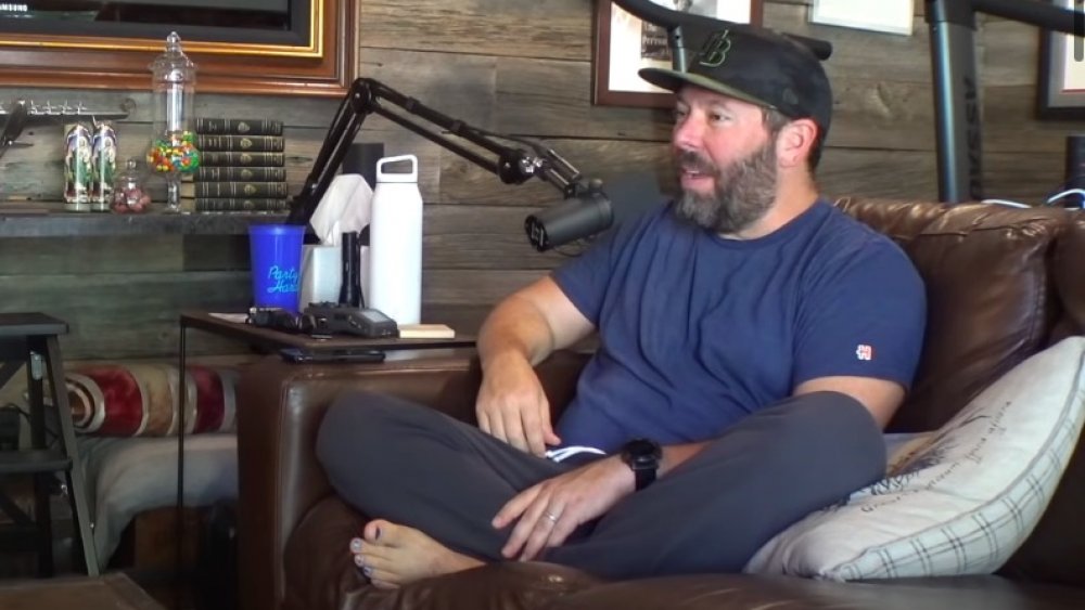 Bert Kreischer records his podcast