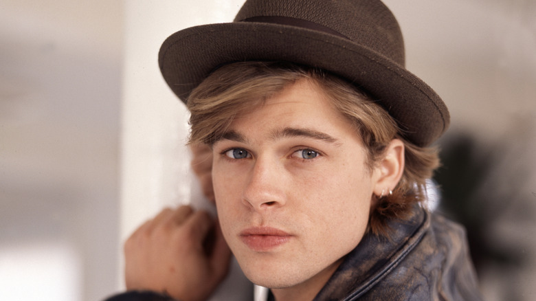 Brad Pitt wearing a fedora