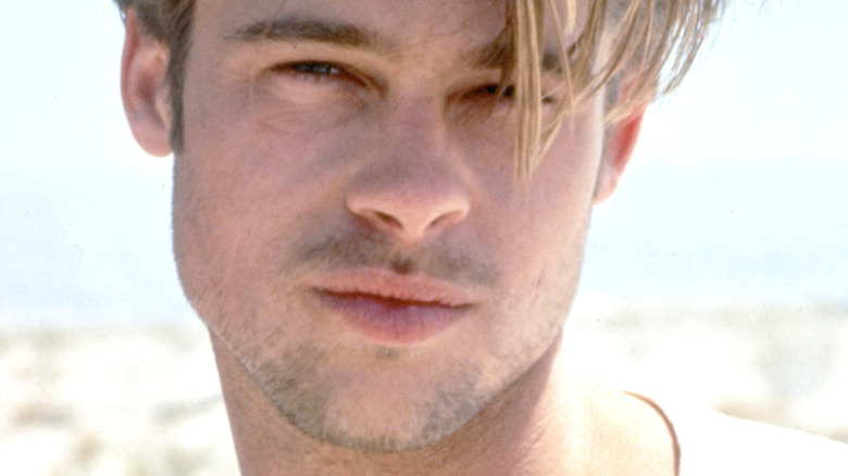 Brad Pitt with messy hair
