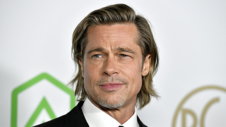 Brad Pitt looking to the side