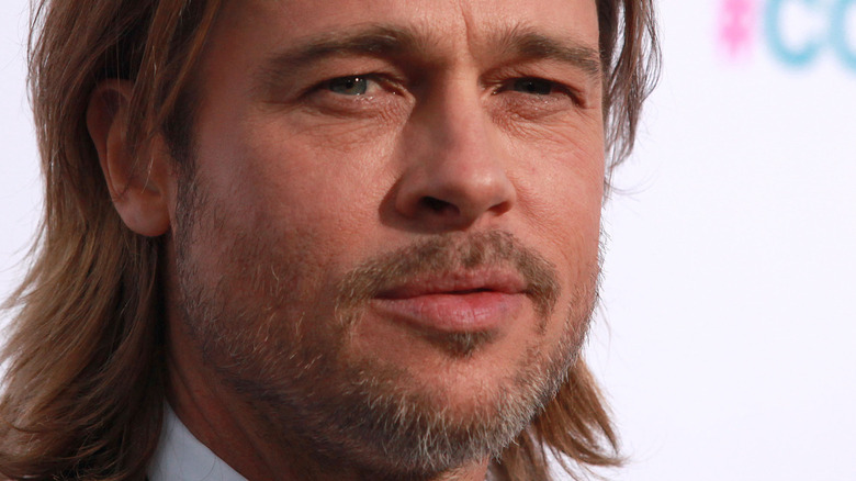 Brad Pitt looking serious