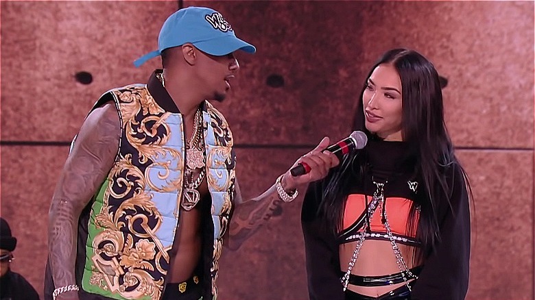 Nick Cannon and Bre Tiesi on Wild 'N Out
