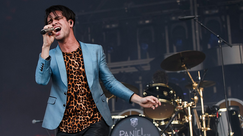 Brendon Urie performing on stage