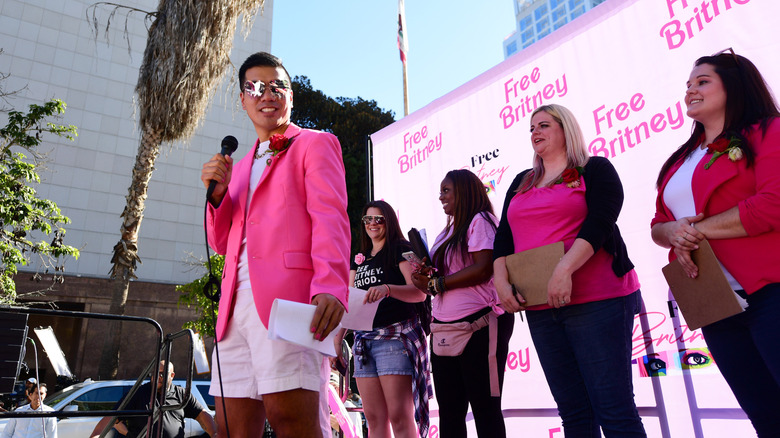 The November Free Britney rally from 2021 before the conservatorship was terminated.