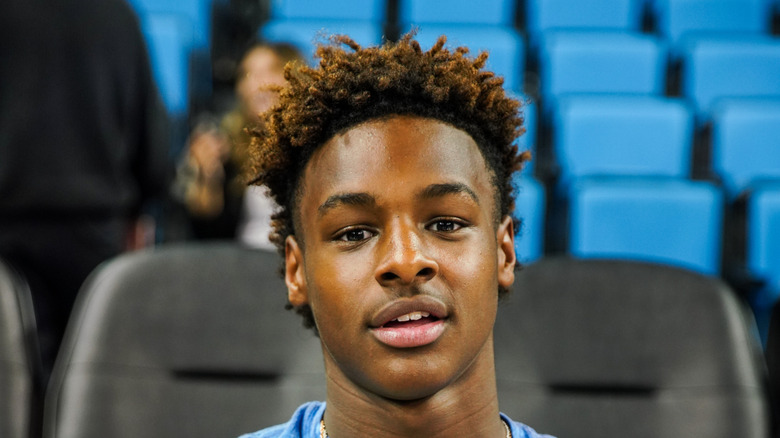 Bronny James at a UCLA game