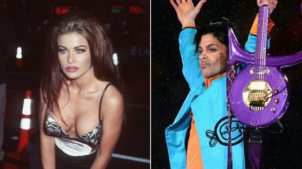 Carmen Electra and Prince split image