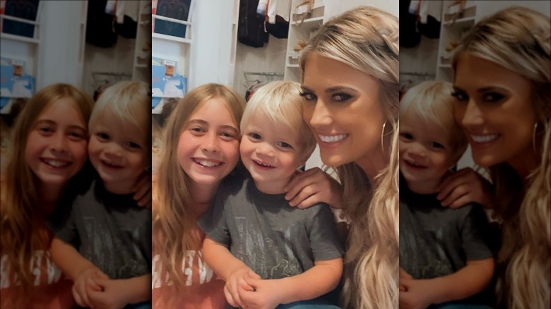 Christina Haack selfie with kids