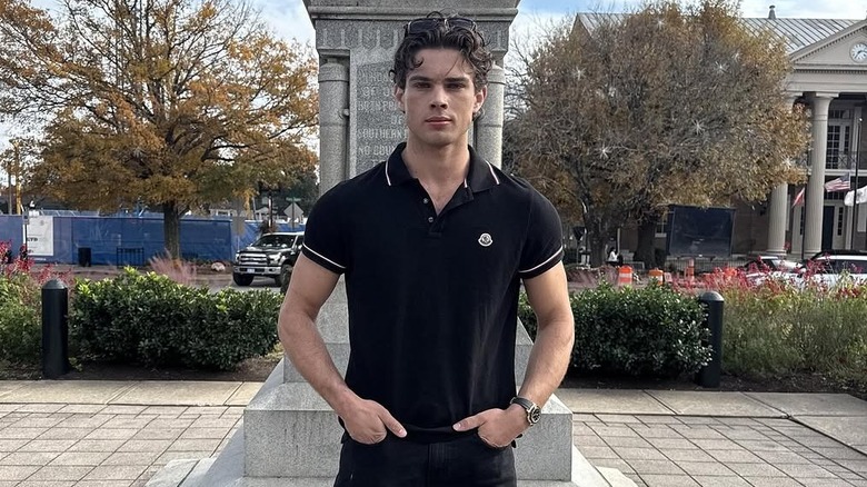 Clavicular posing for an Instagram photo