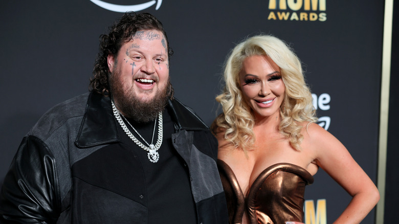 Jelly Roll and wife Bunnie smiling