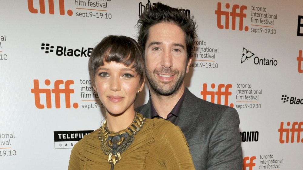 Zoe Buckman and David Schwimmer embracing during the 2010 Toronto International Film Festival 