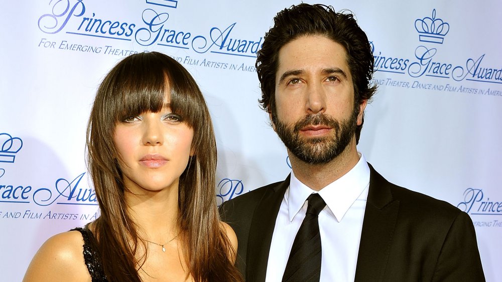 Zoe Buckman and a bearded David Schwimmer at the Princess Grace Awards