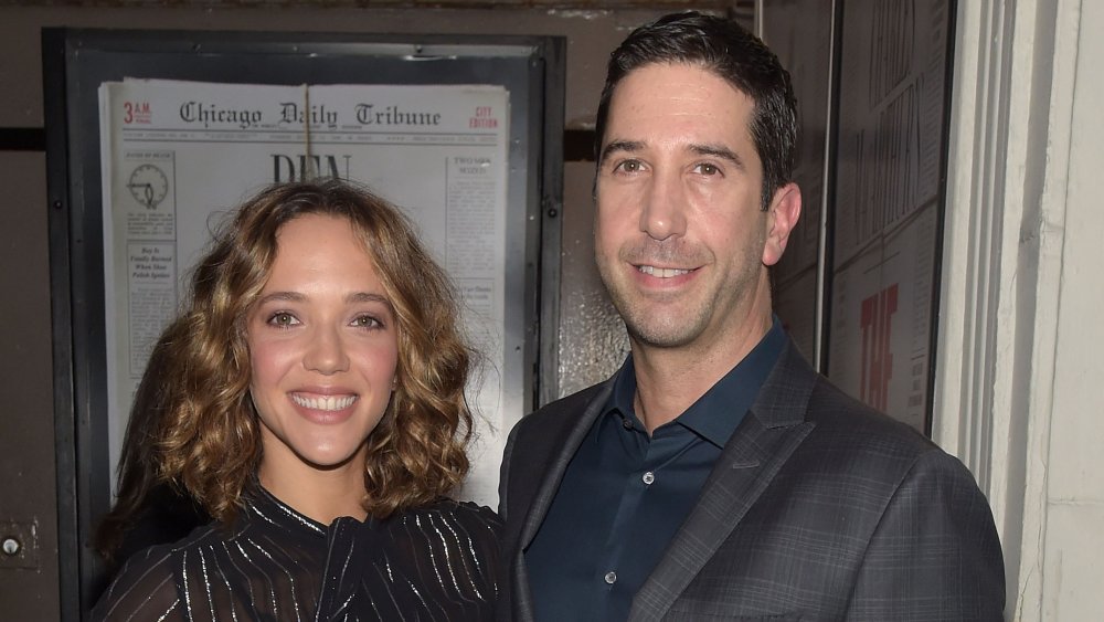 Zoe Buckman and David Schwimmer at the opening night of The Front Page on Broadway