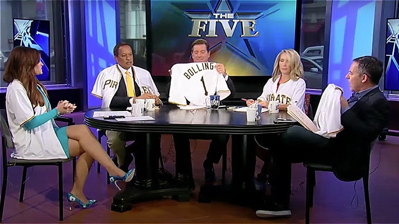 Eric Bollilng holding jersey on The Five