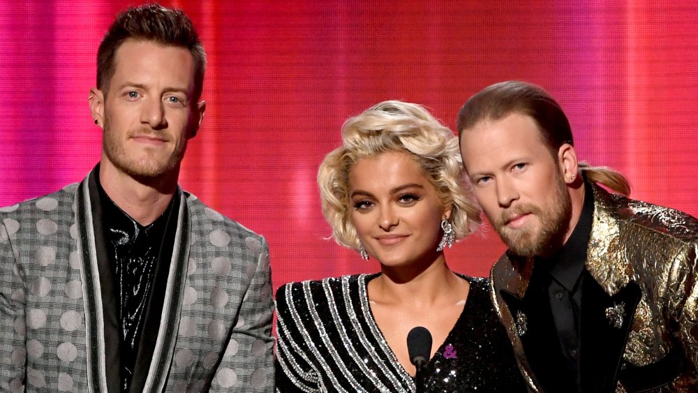 Tyler Hubbard, Bebe Rexha and Brian Kelley all on stage