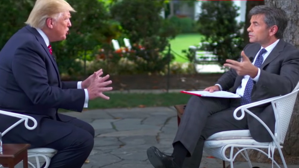 Donald Trump and George Stephanopoulos in an interview