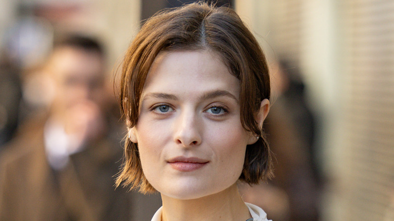 Close up of Louisa Jacobson with short-cropped hair